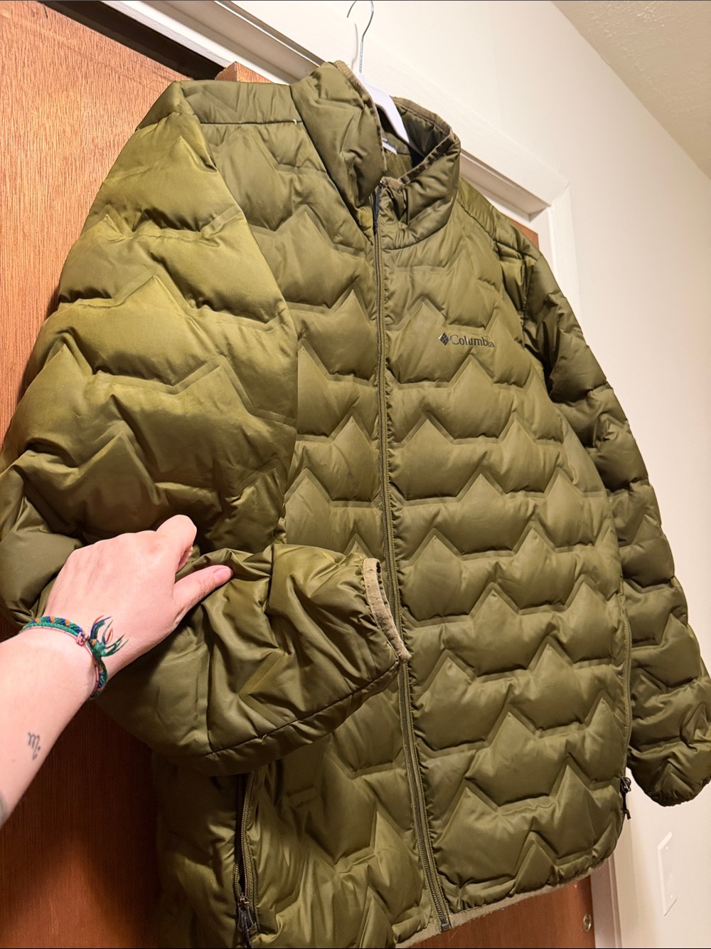 Columbia Olive Green Quilted Packable Puffer Jacket - Picture 2 of 6